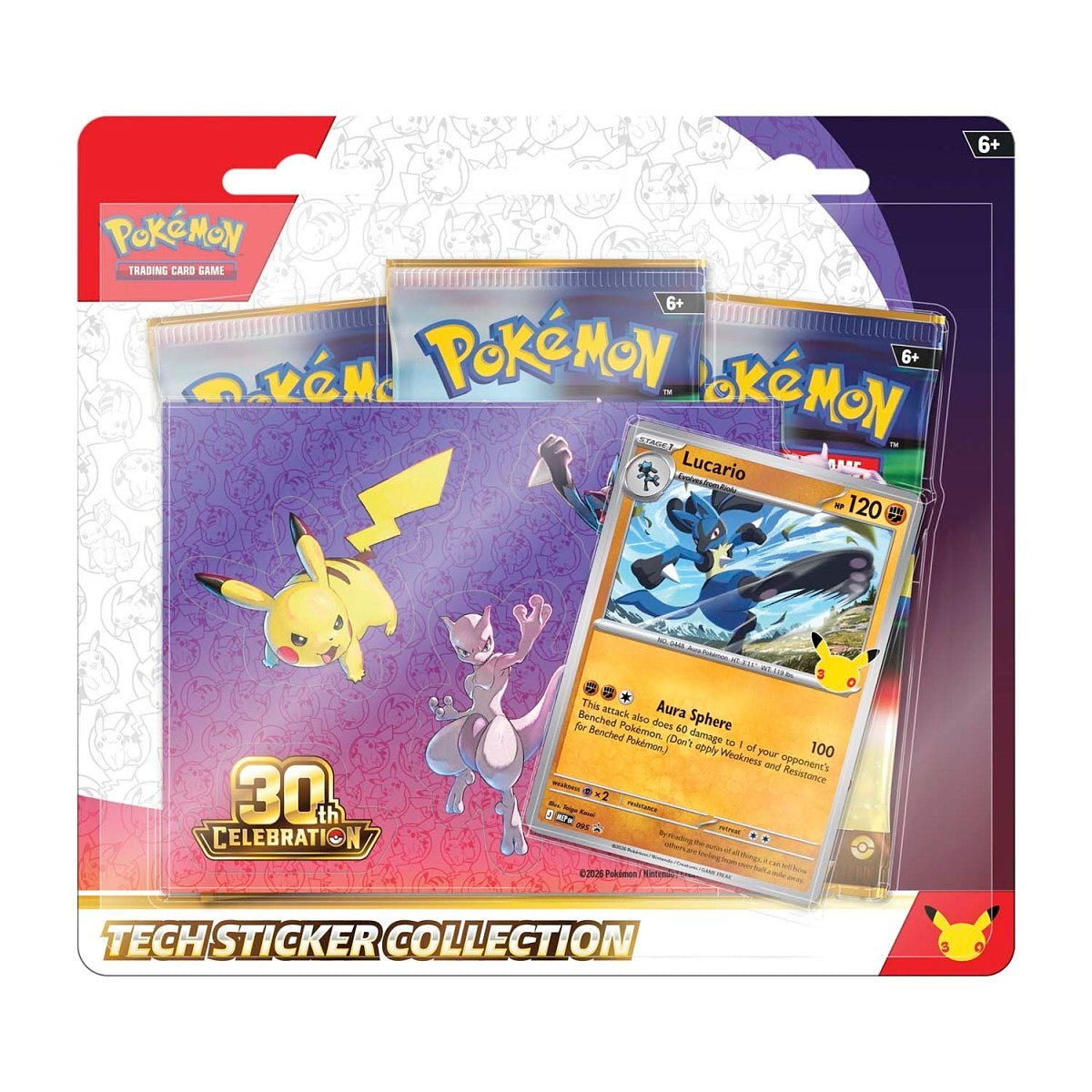 Pokémon 30th Celebration Tech Sticker Collection (Lucario)
