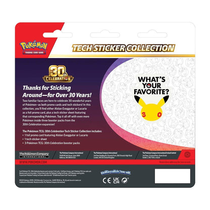 Pokémon 30th Celebration Tech Sticker Collection (Lucario)