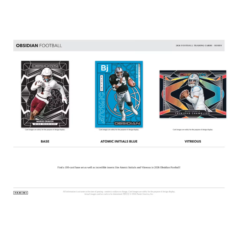 2026 Panini Obsidian Football Hobby 12 Box Case